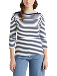Benetton Stripe 3/4 Sleeve Top, Blue
