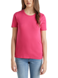 Benetton Crew Neck T-Shirt, Magenta Red