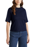 Benetton Boxy Fit T-Shirt, Night Blue