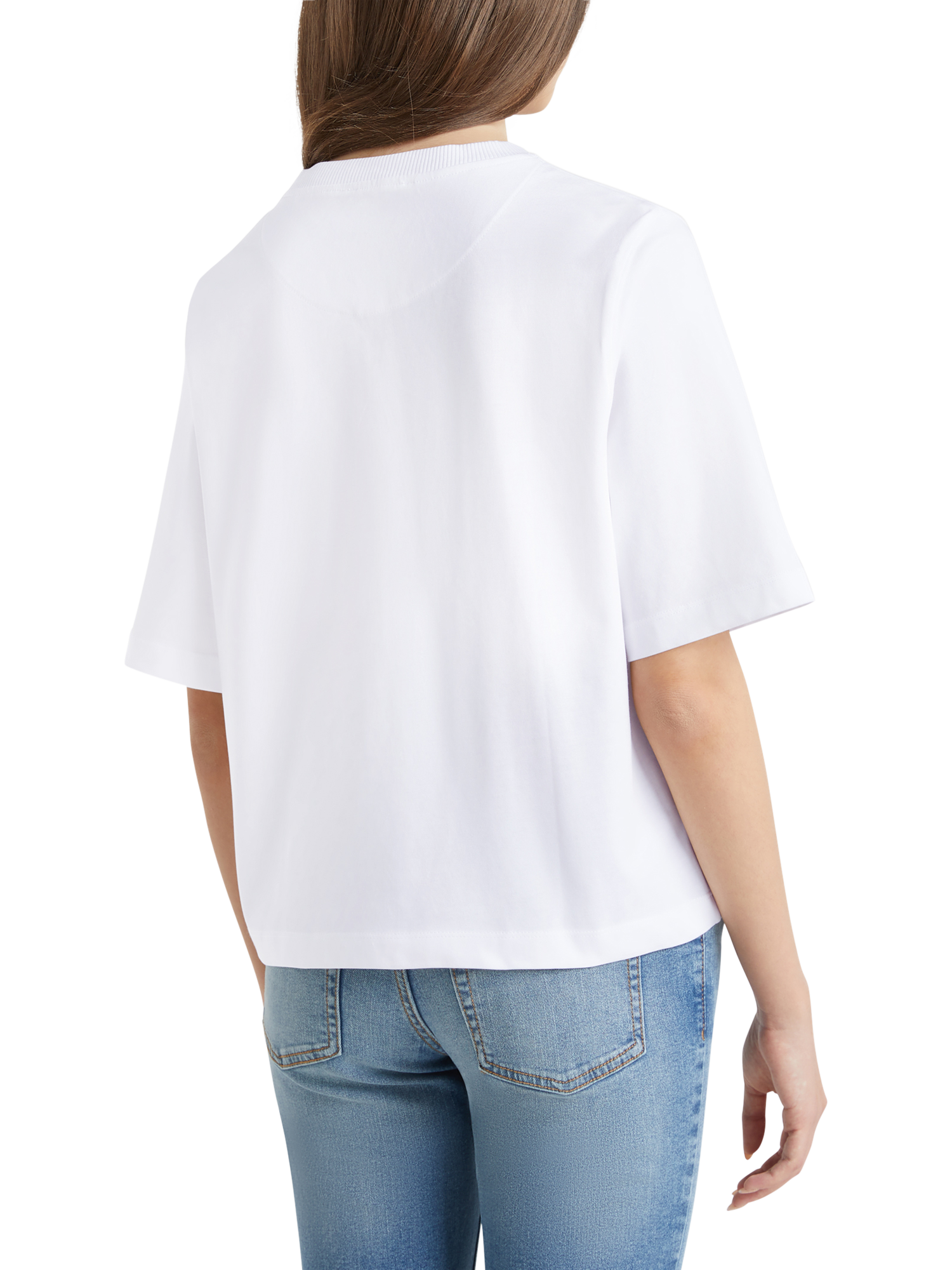 Product image 2 of 2, which shows Benetton Boxy Fit T-Shirt, Optical White, XS