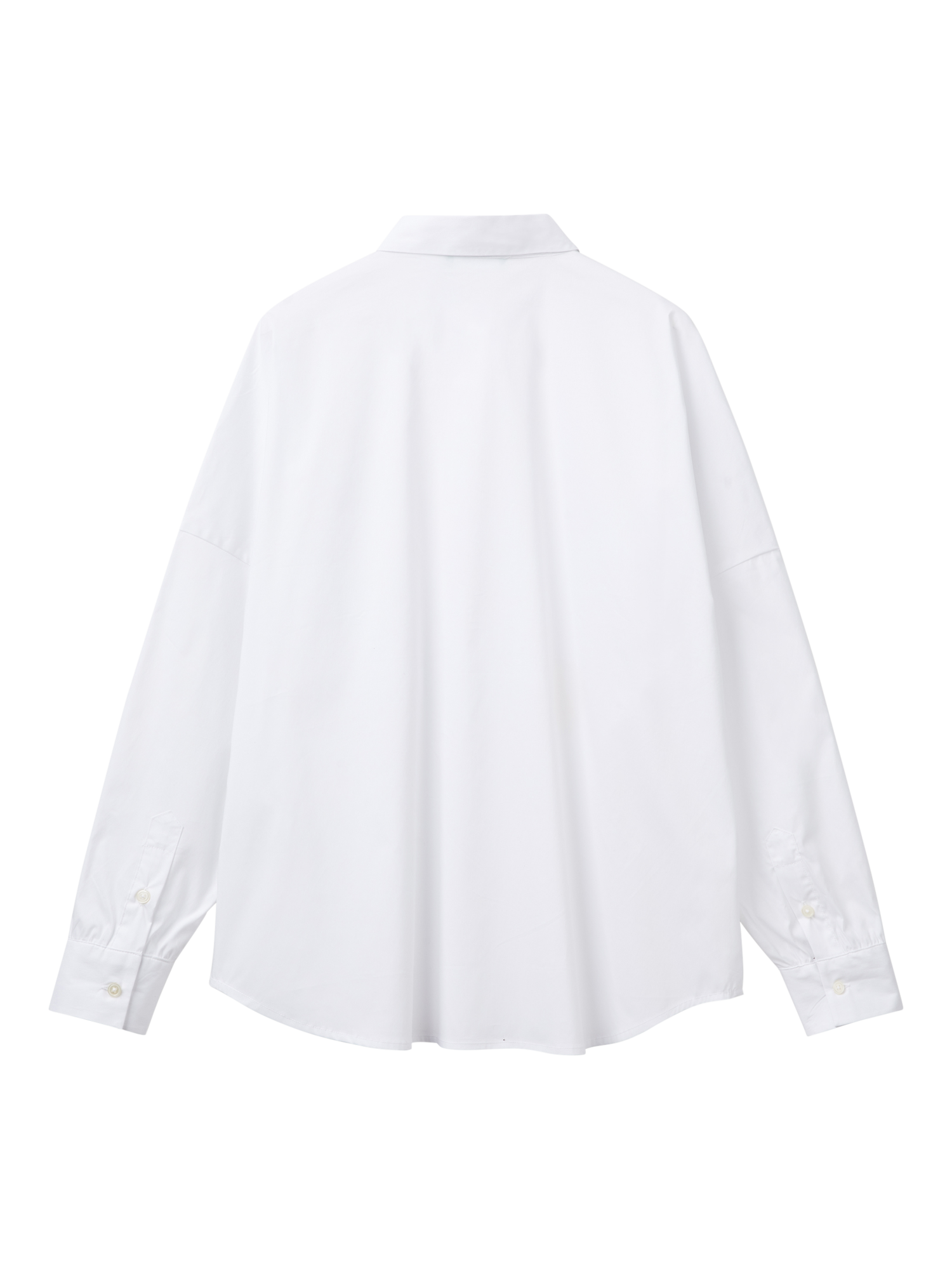 Product image 4 of 4, which shows Benetton Oversized Long Sleeve Shirt, Optical White, XS