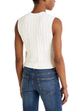Benetton Cable Knit Tank Top, White Cream