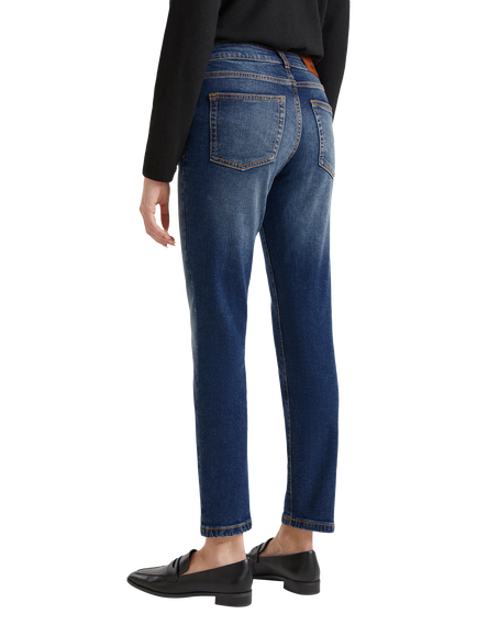 Benetton High Waist Slim Fit Jeans, Blue - view 2, Blue