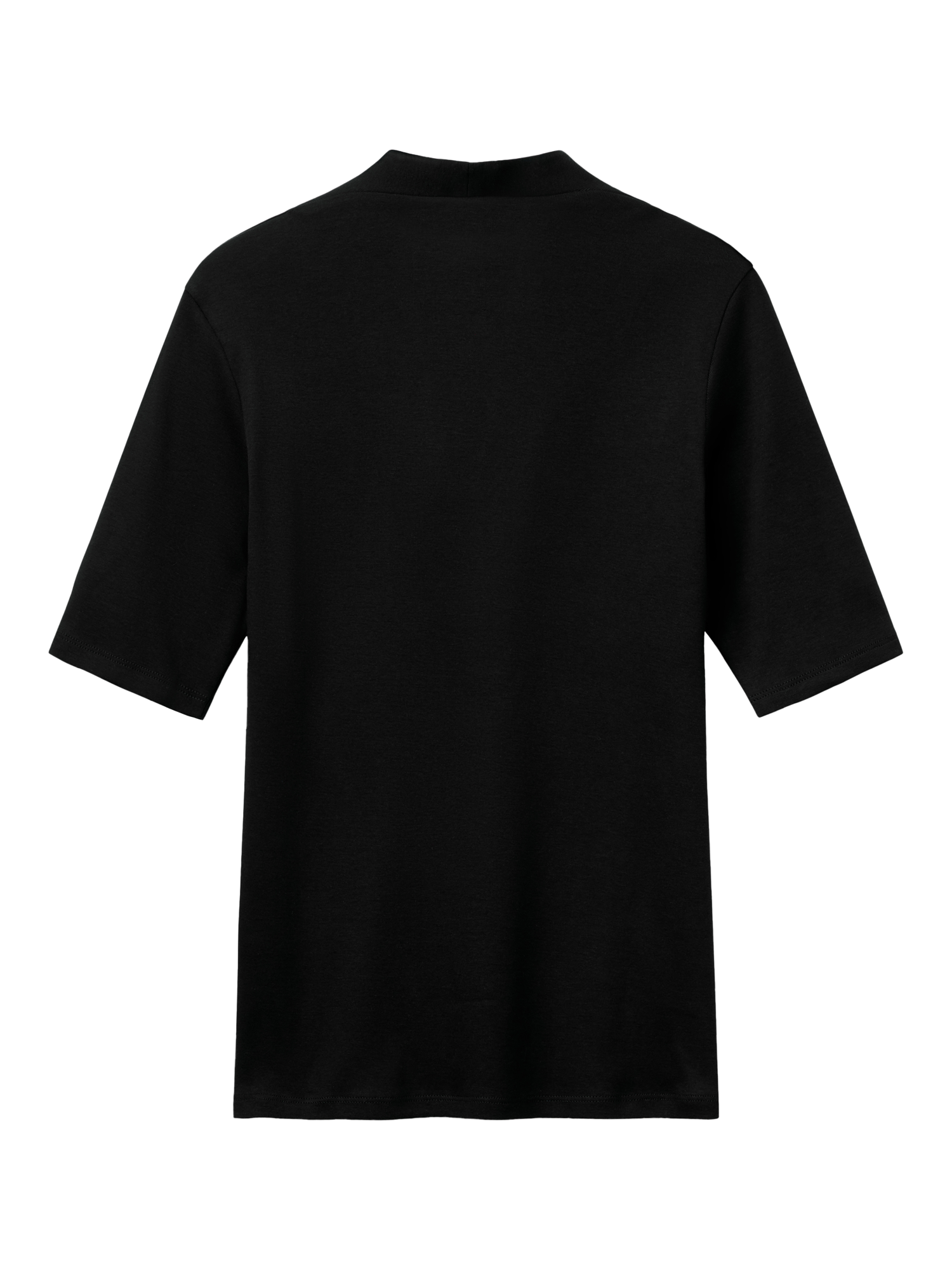 Product image 4 of 4, which shows Benetton V-Neck T-Shirt, Black, XS