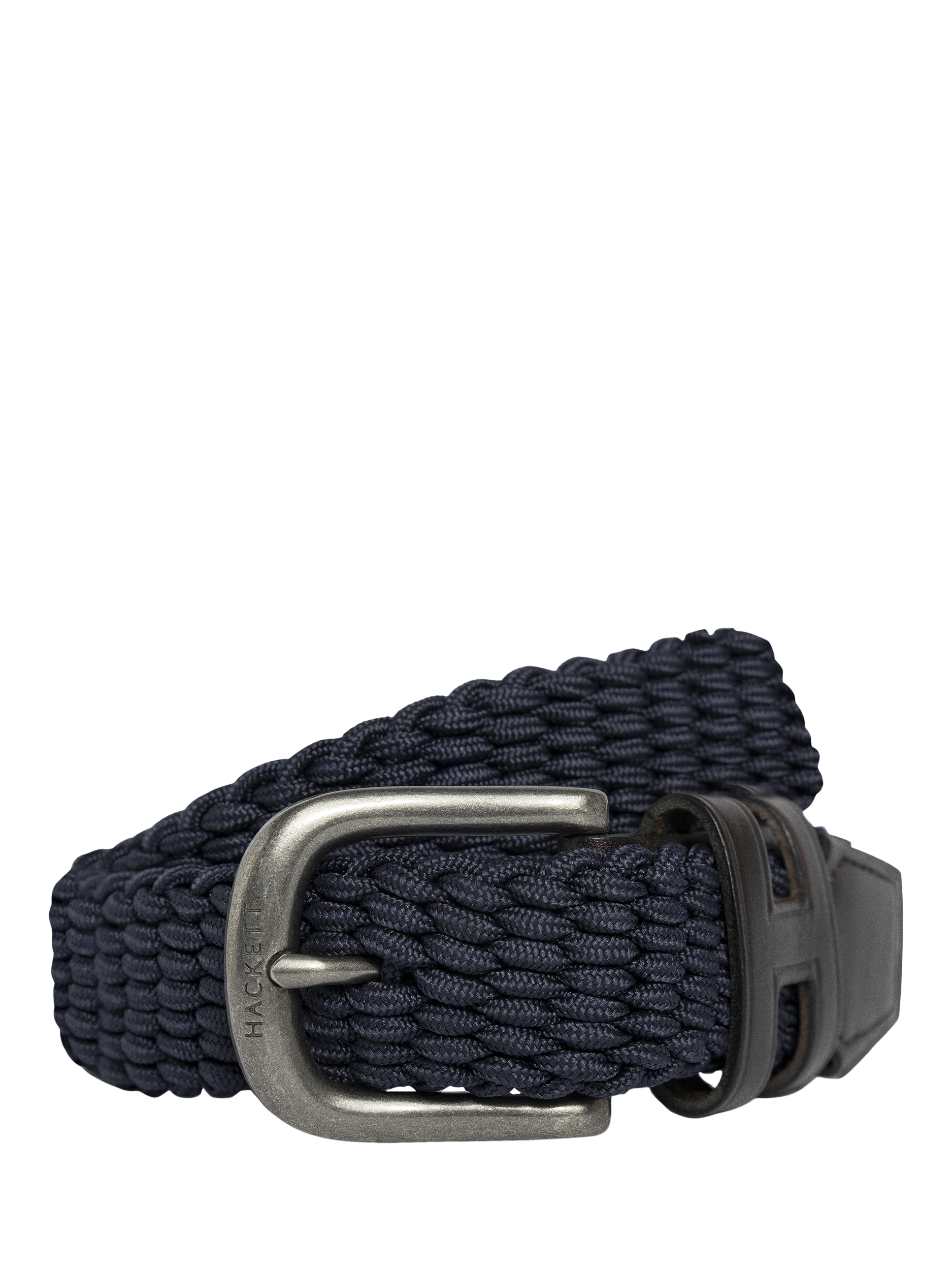 Product image 1 of 4, which shows Hackett London Kids' Plaited Belt, Navy, S