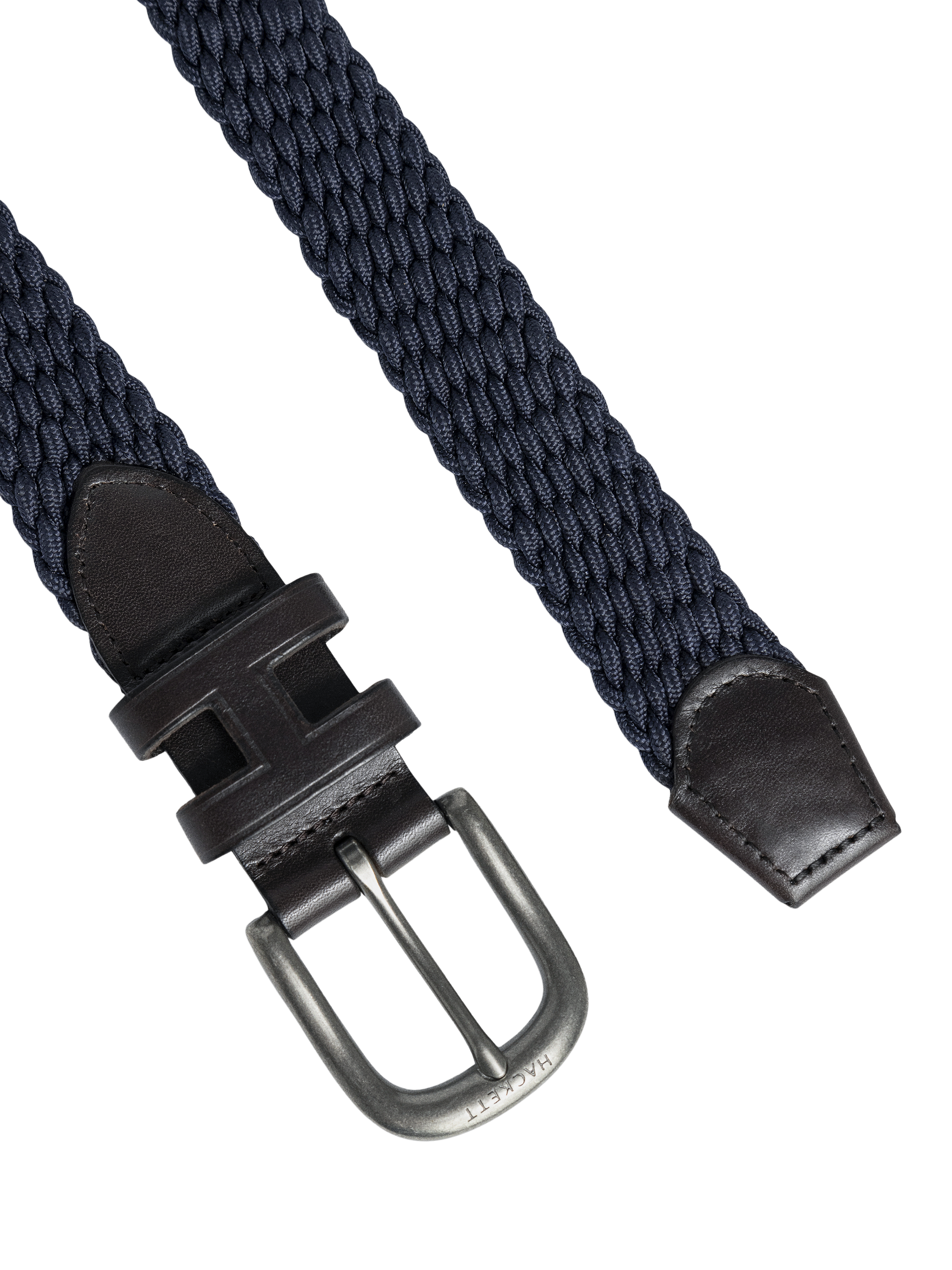Product image 2 of 4, which shows Hackett London Kids' Plaited Belt, Navy, S