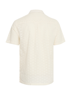 Casual Friday Logan Broderie Anglaise Resort Short Sleeve Shirt, White - view 2, White