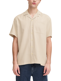 Casual Friday Theodore Jacquard Resort Short Sleeve Shirt, Plaza Taupe, Plaza Taupe