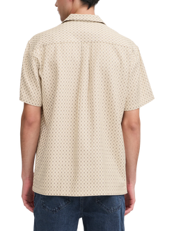 Casual Friday Theodore Jacquard Resort Short Sleeve Shirt, Plaza Taupe - view 2, Plaza Taupe