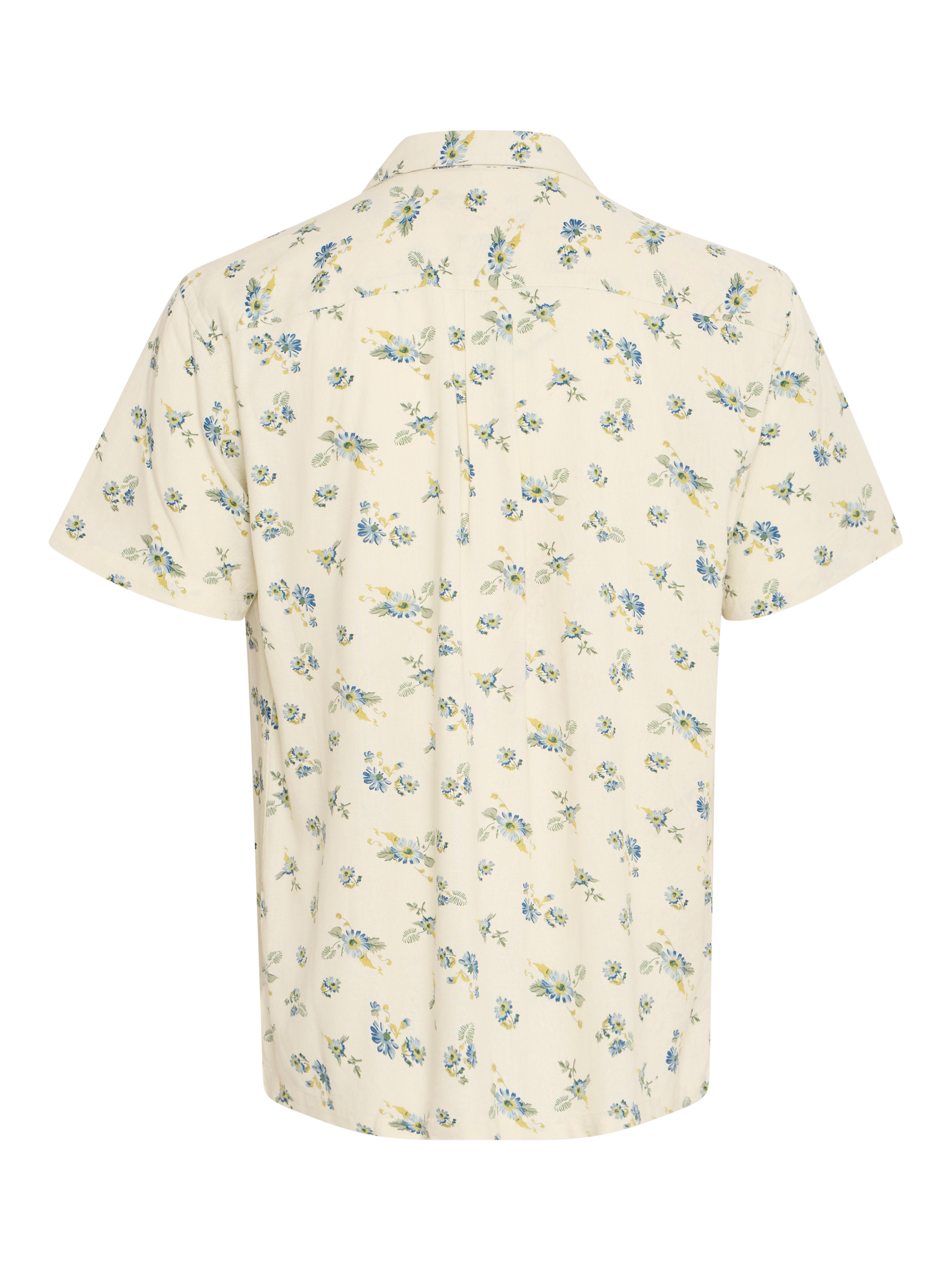 Product image 2 of 3, which shows Casual Friday Walker Linen Blend Regular Fit Floral Shirt, Egret, S