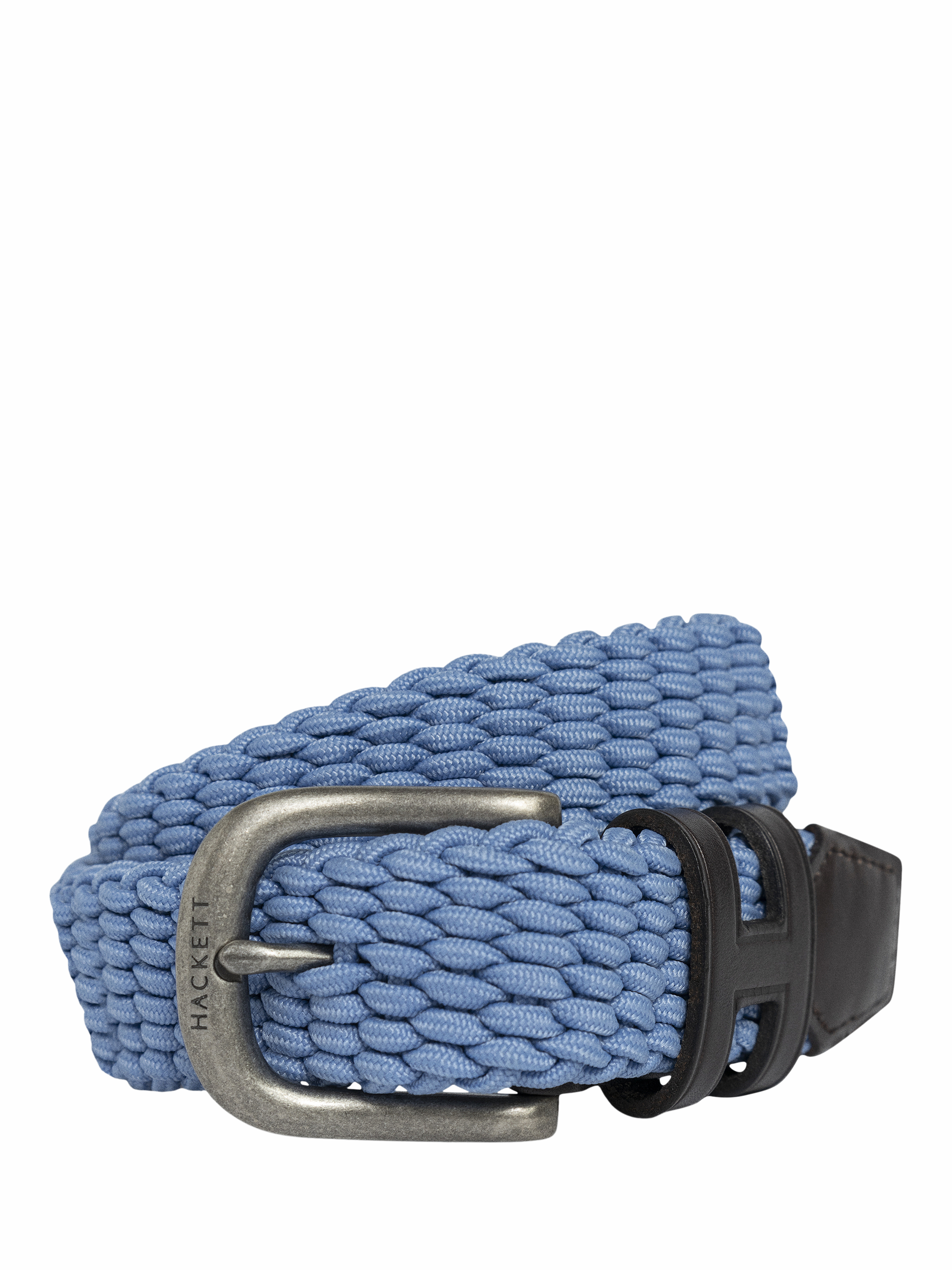 Product image 1 of 4, which shows Hackett London Kids' Plaited Belt, Spa Blue, S