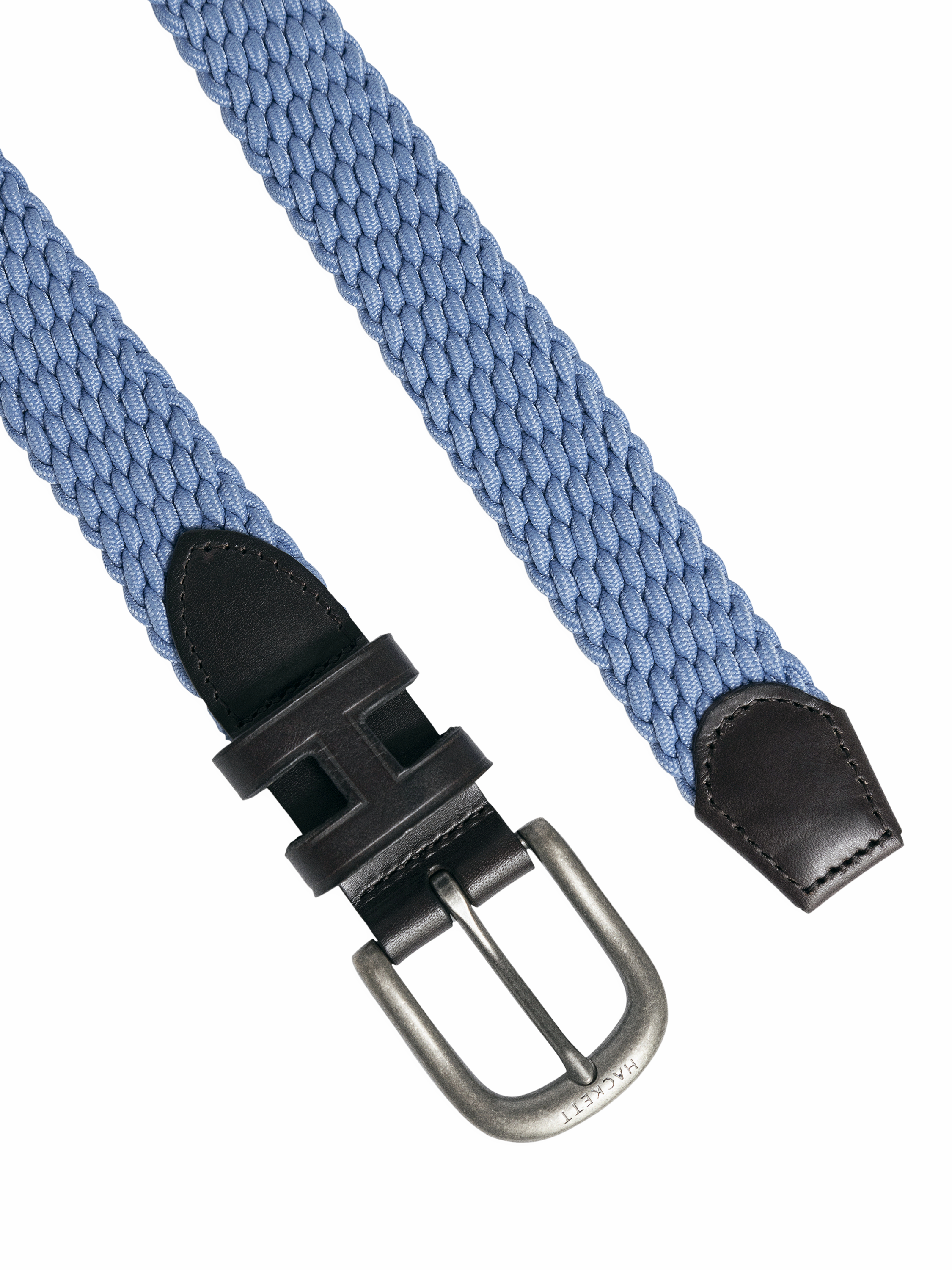 Product image 2 of 4, which shows Hackett London Kids' Plaited Belt, Spa Blue, S
