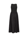 ICHI Ihxalma Sleeveless A-Line Midi Dress, Black