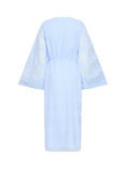 ICHI Simona Jacquard Wrap Midi Dress, Mid Blue