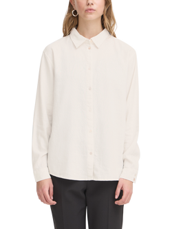 ICHI Ihlinno Linen Blend Shirt, Cloud Dancer