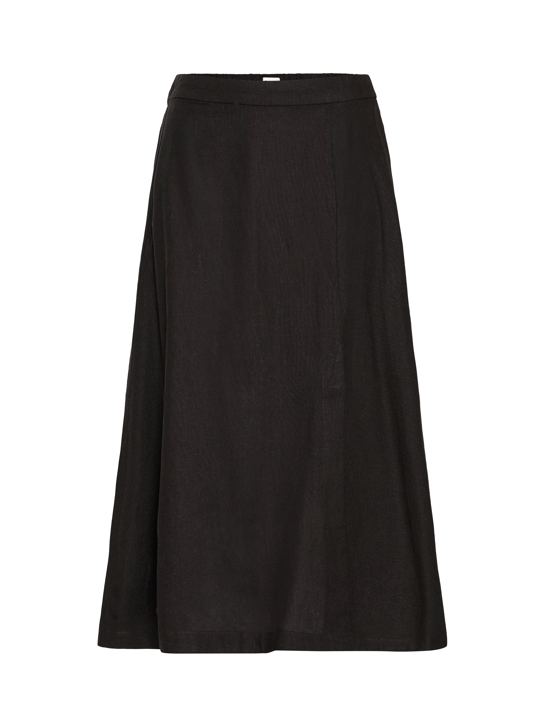 Product image 1 of 3, which shows ICHI Ihlinno Linen Blend Midi Skirt, Black, 8