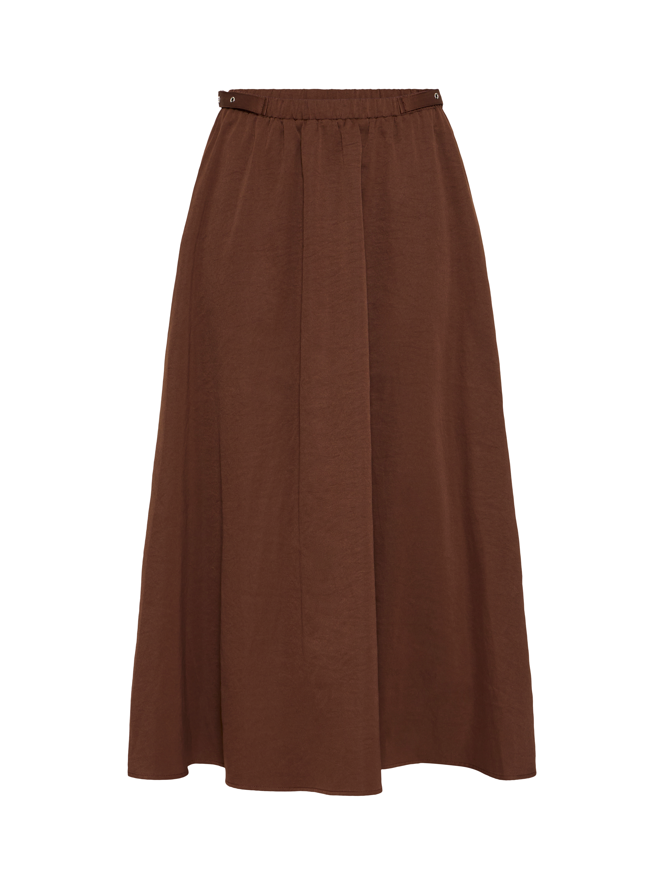 Product image 1 of 3, which shows ICHI Ihxstella Midi Skirt, Chestnut, 12
