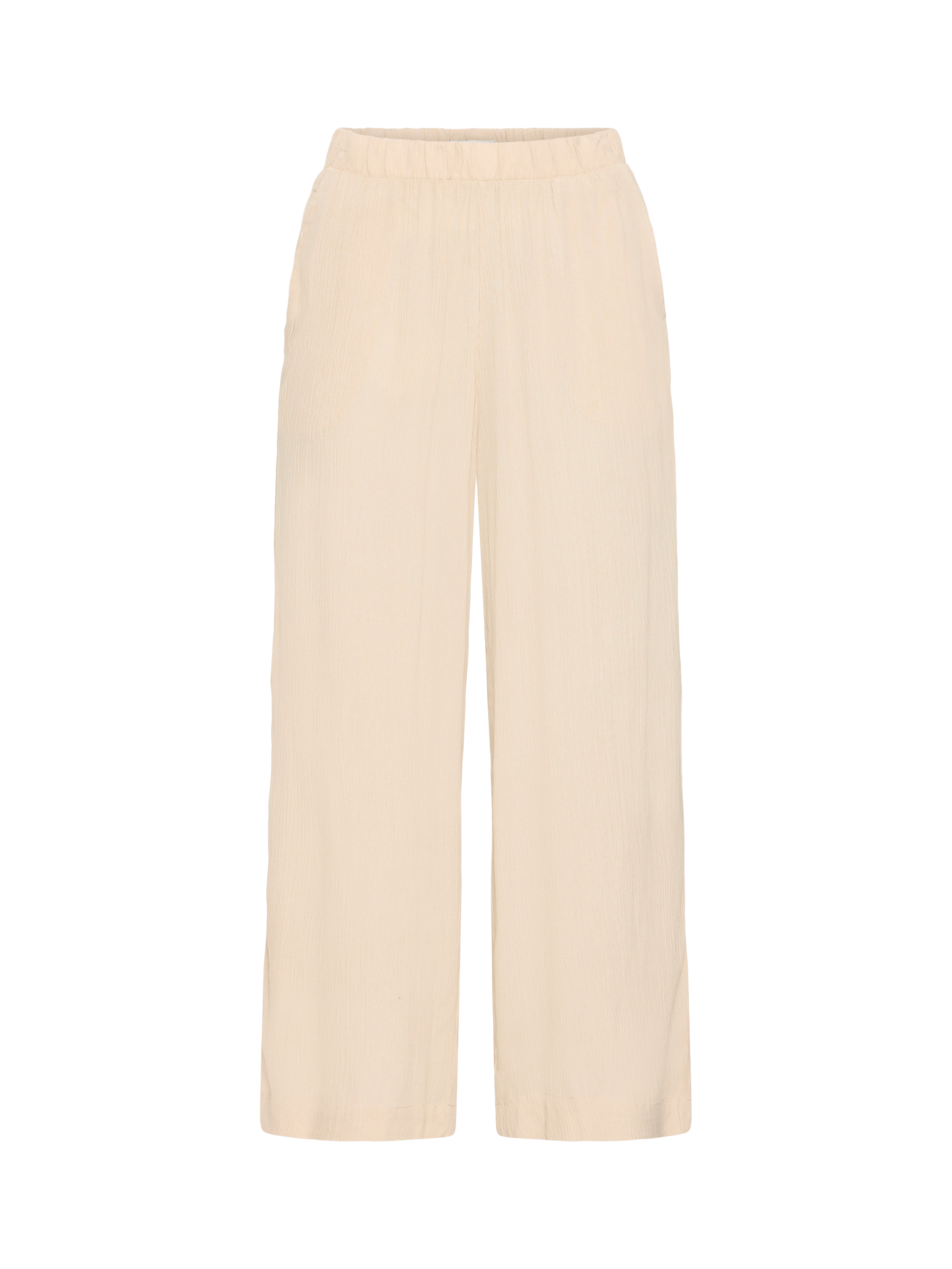 Product image 5 of 7, which shows ICHI Ihmarrakech Elasticated Waist Cropped Wide Leg Trousers, Oxford Tan, XXL