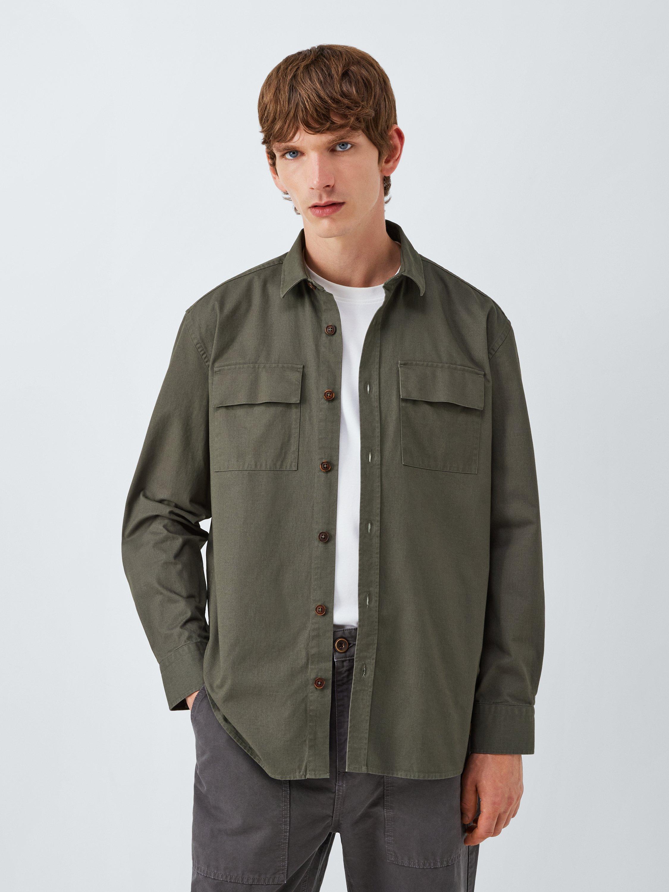 Product image 1 of 6, which shows Armor Lux Cotton Regular Fit Flannel Overshirt, Chiméra, L