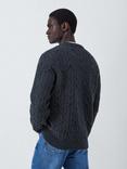 Armor Lux Cotton Cable Knit Crew Neck Sweater, Tornade Chiné