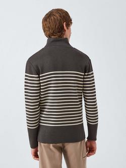 Armor Lux Striped Zip Neck Jersey Top, Chiméra - view 2, Chiméra