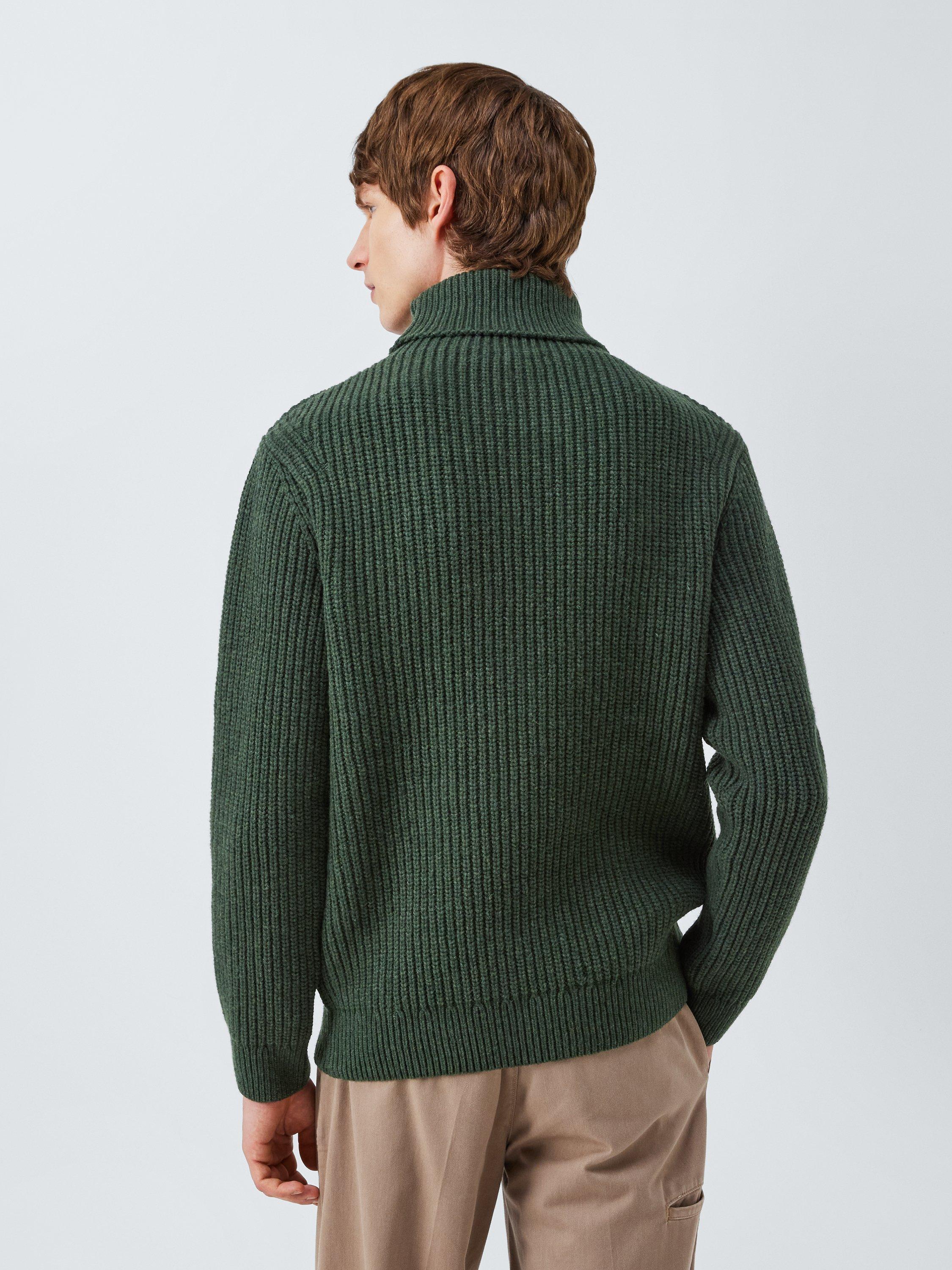 Product image 2 of 7, which shows Armor Lux Wool Blend Funnel Neck Jumper, Chiméra Chiné, M