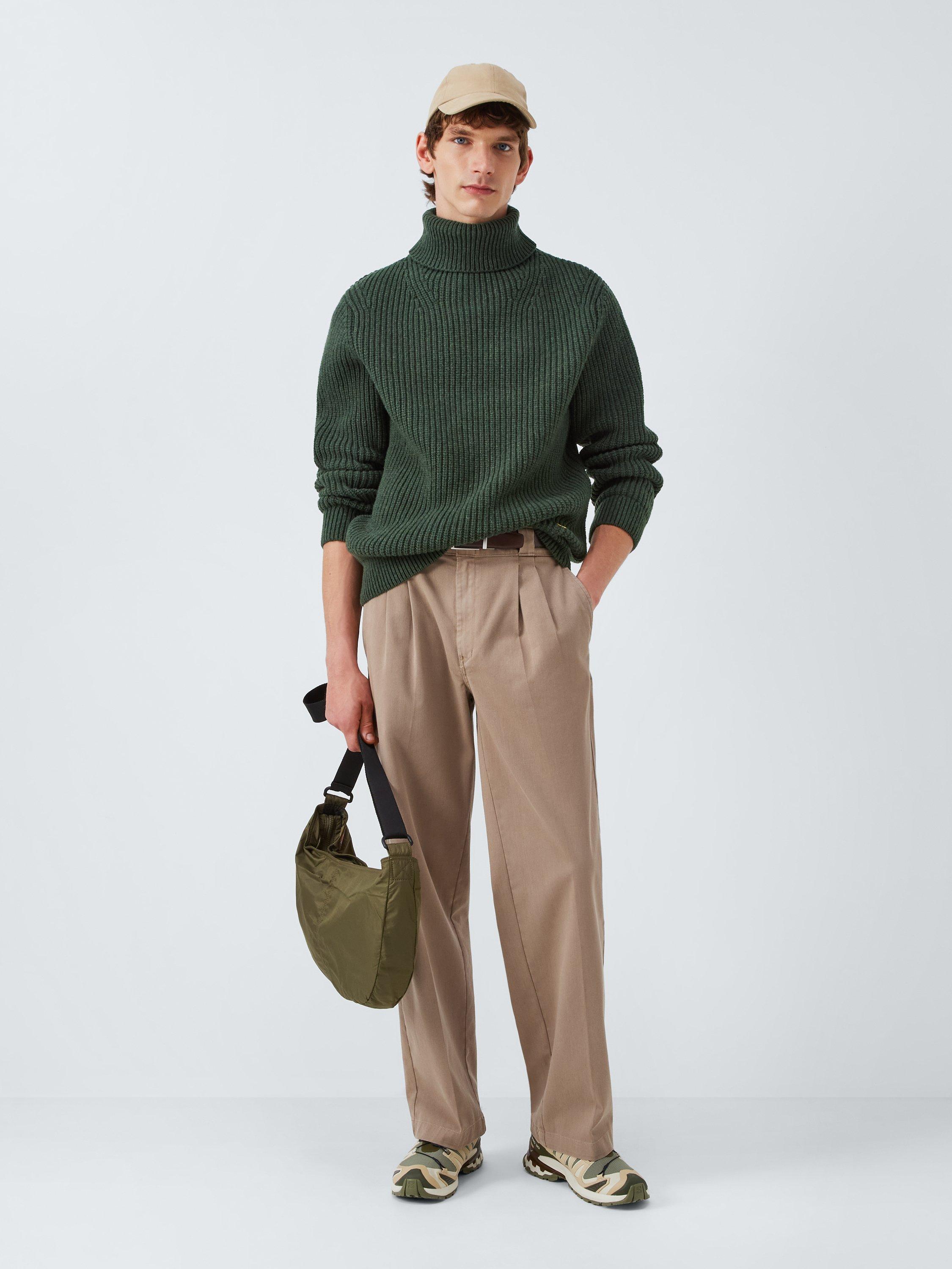 Product image 3 of 7, which shows Armor Lux Wool Blend Funnel Neck Jumper, Chiméra Chiné, M