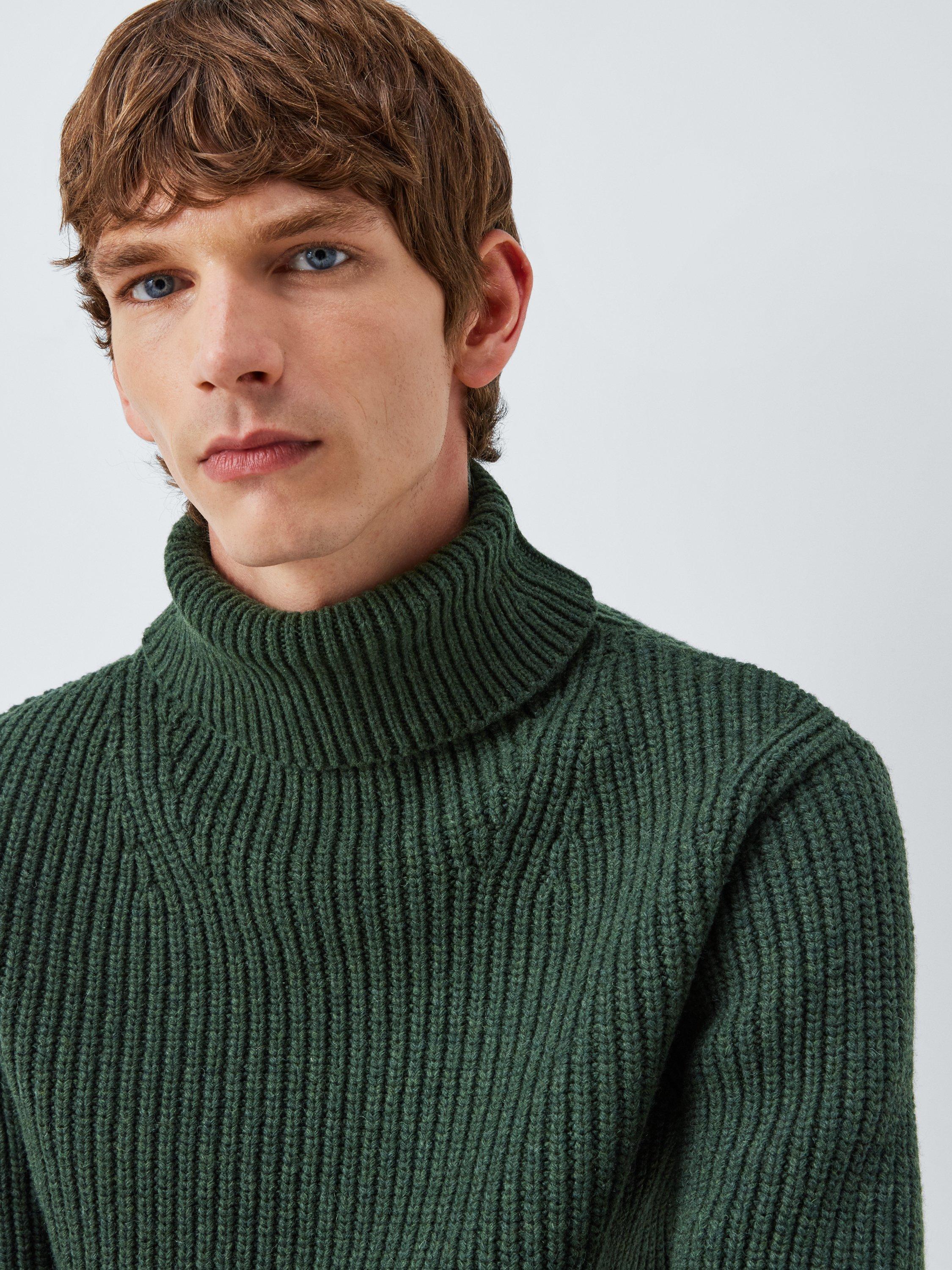 Product image 5 of 7, which shows Armor Lux Wool Blend Funnel Neck Jumper, Chiméra Chiné, M