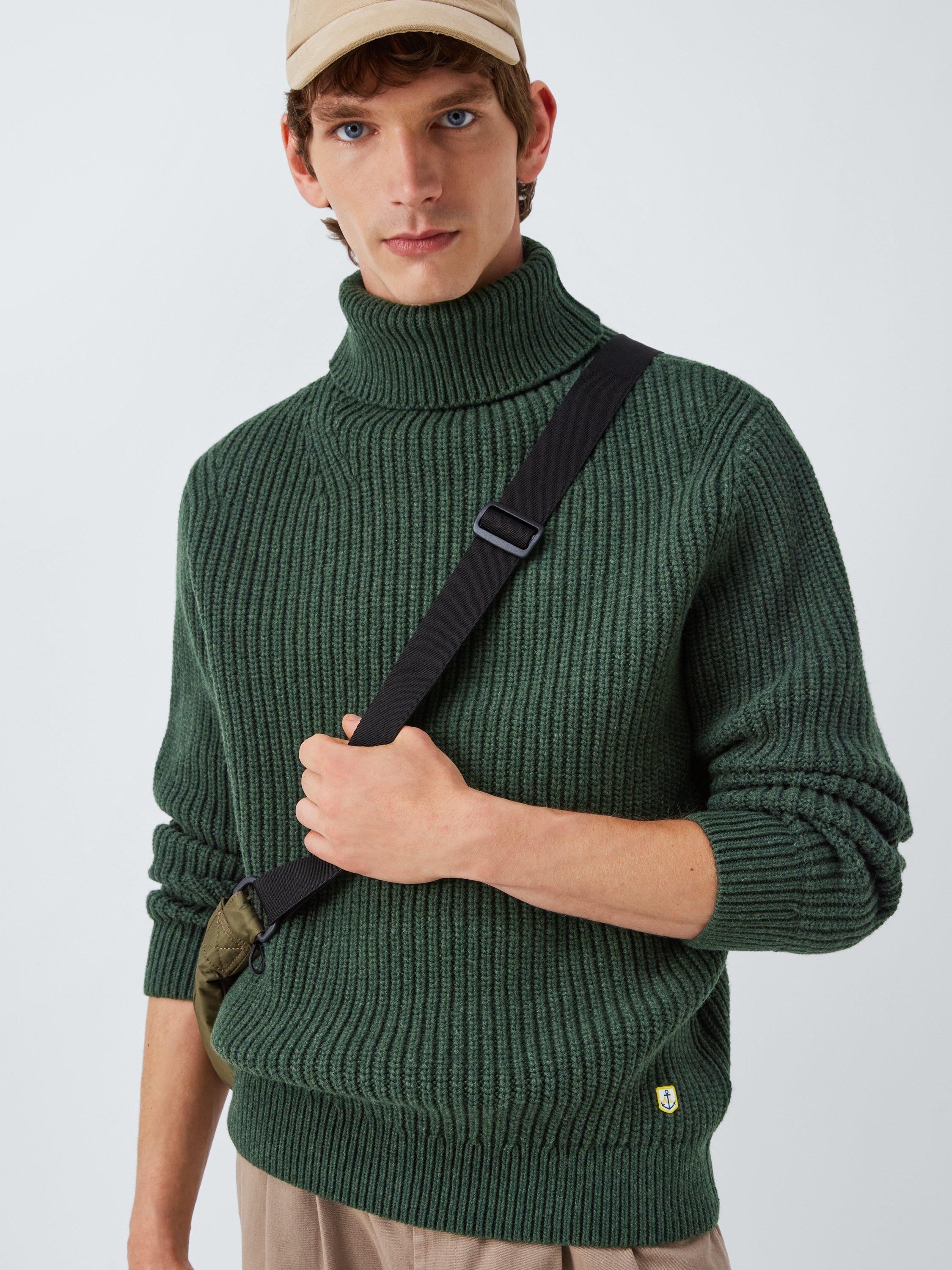 Product image 6 of 7, which shows Armor Lux Wool Blend Funnel Neck Jumper, Chiméra Chiné, M