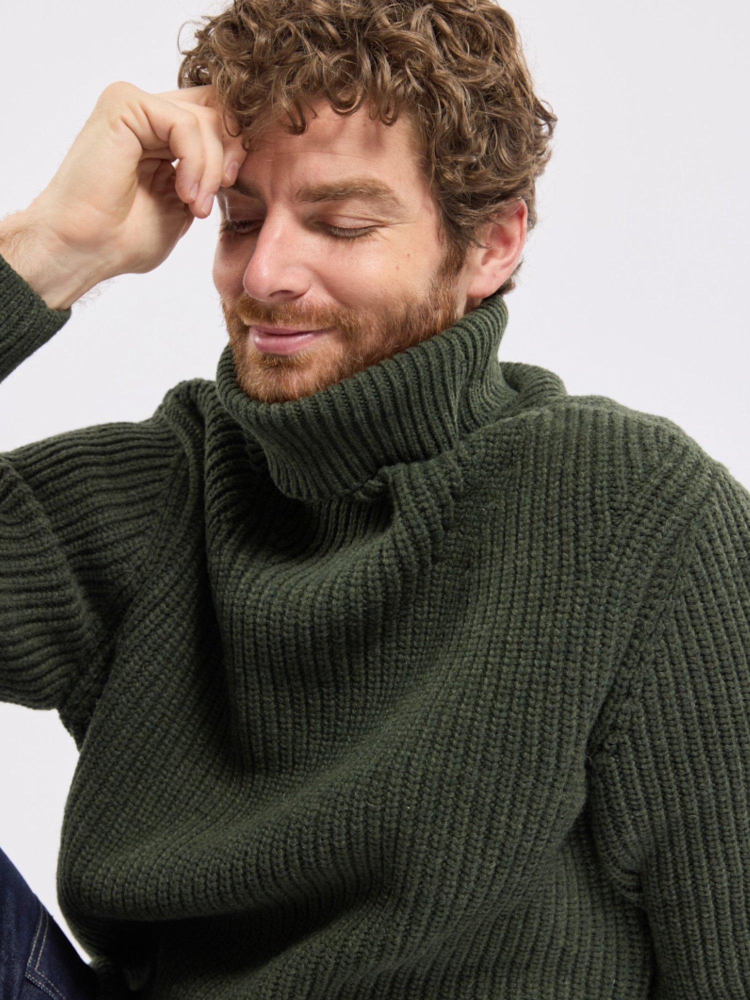 Product image 7 of 7, which shows Armor Lux Wool Blend Funnel Neck Jumper, Chiméra Chiné, M
