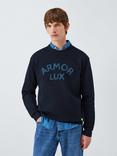 Armor Lux Cotton Terry Logo Sweatshirt, Navire