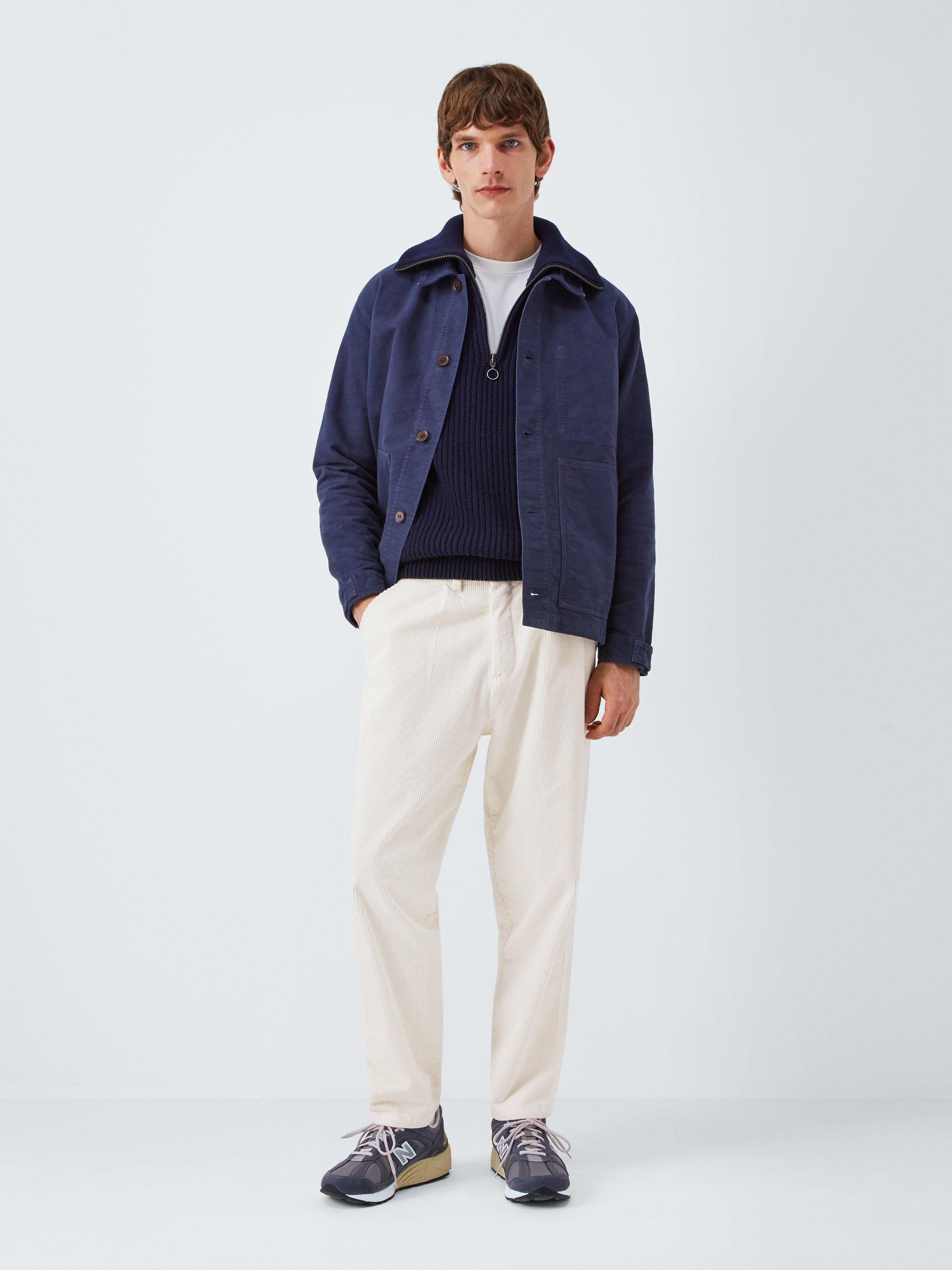 Product image 3 of 6, which shows Armor Lux Velvet Fatigue Trousers, Milk, 38R