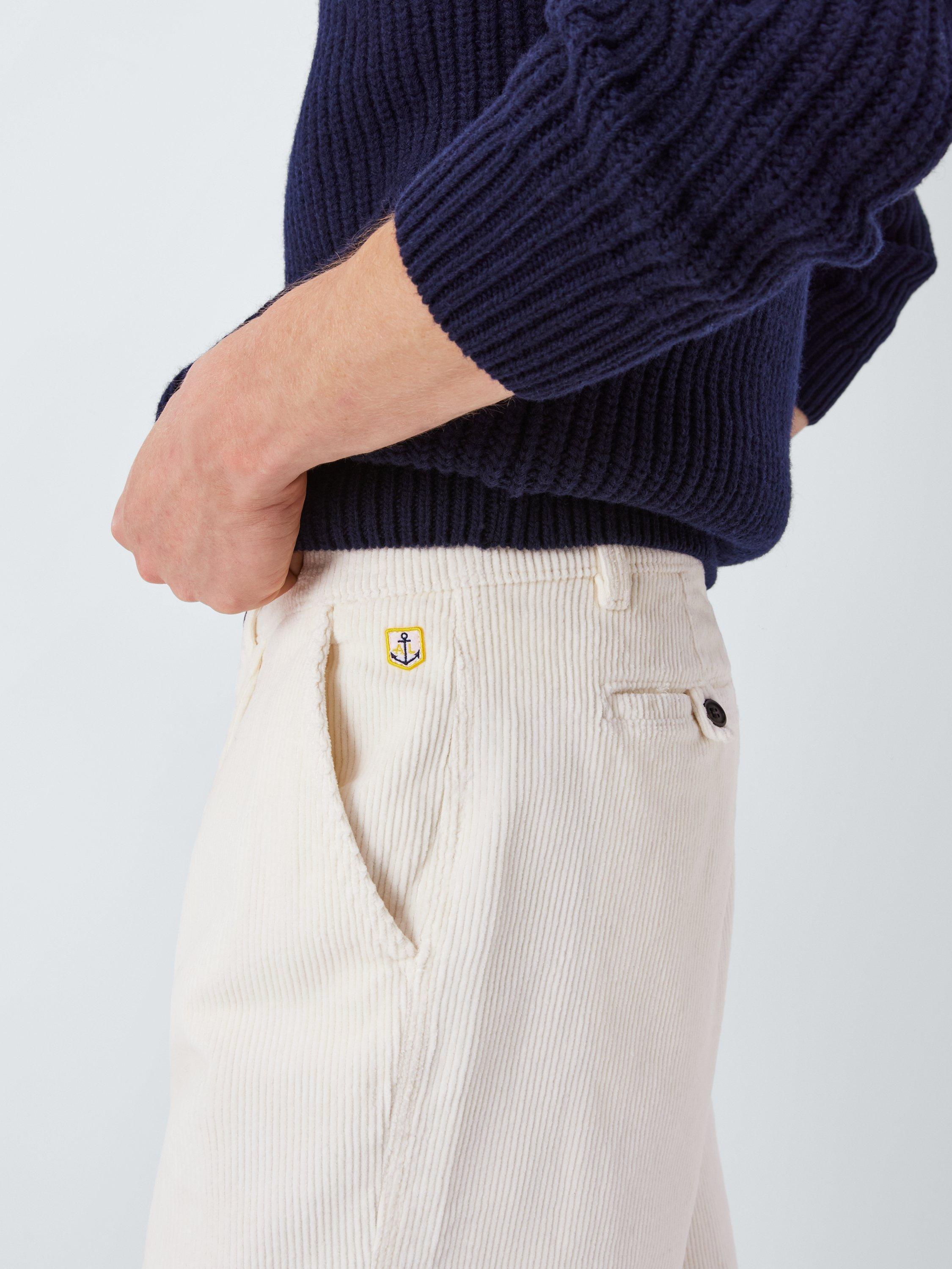 Product image 6 of 6, which shows Armor Lux Velvet Fatigue Trousers, Milk, 38R