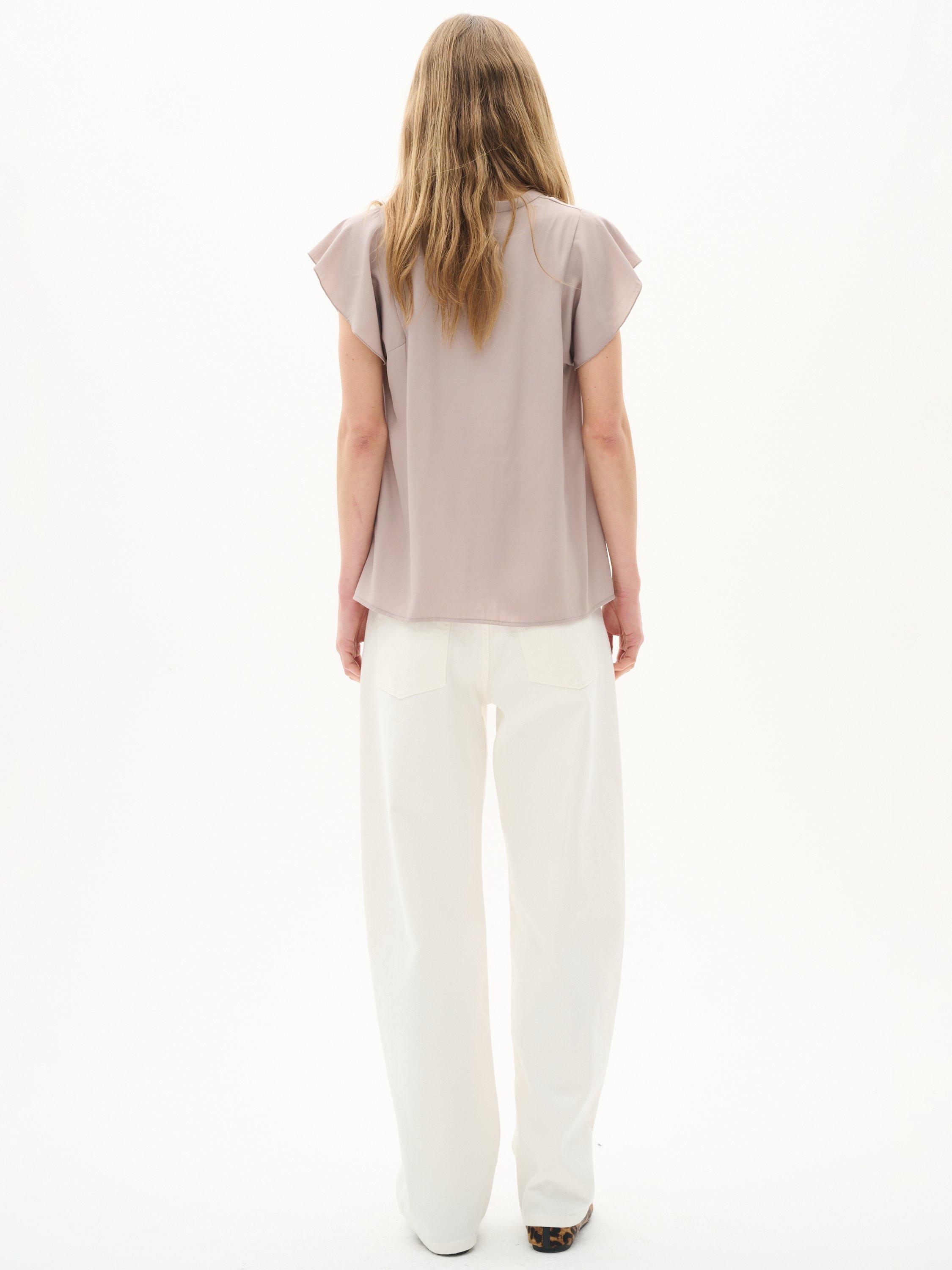Product image 2 of 6, which shows InWear Cidenza Notch Neck Top, Stone, 14