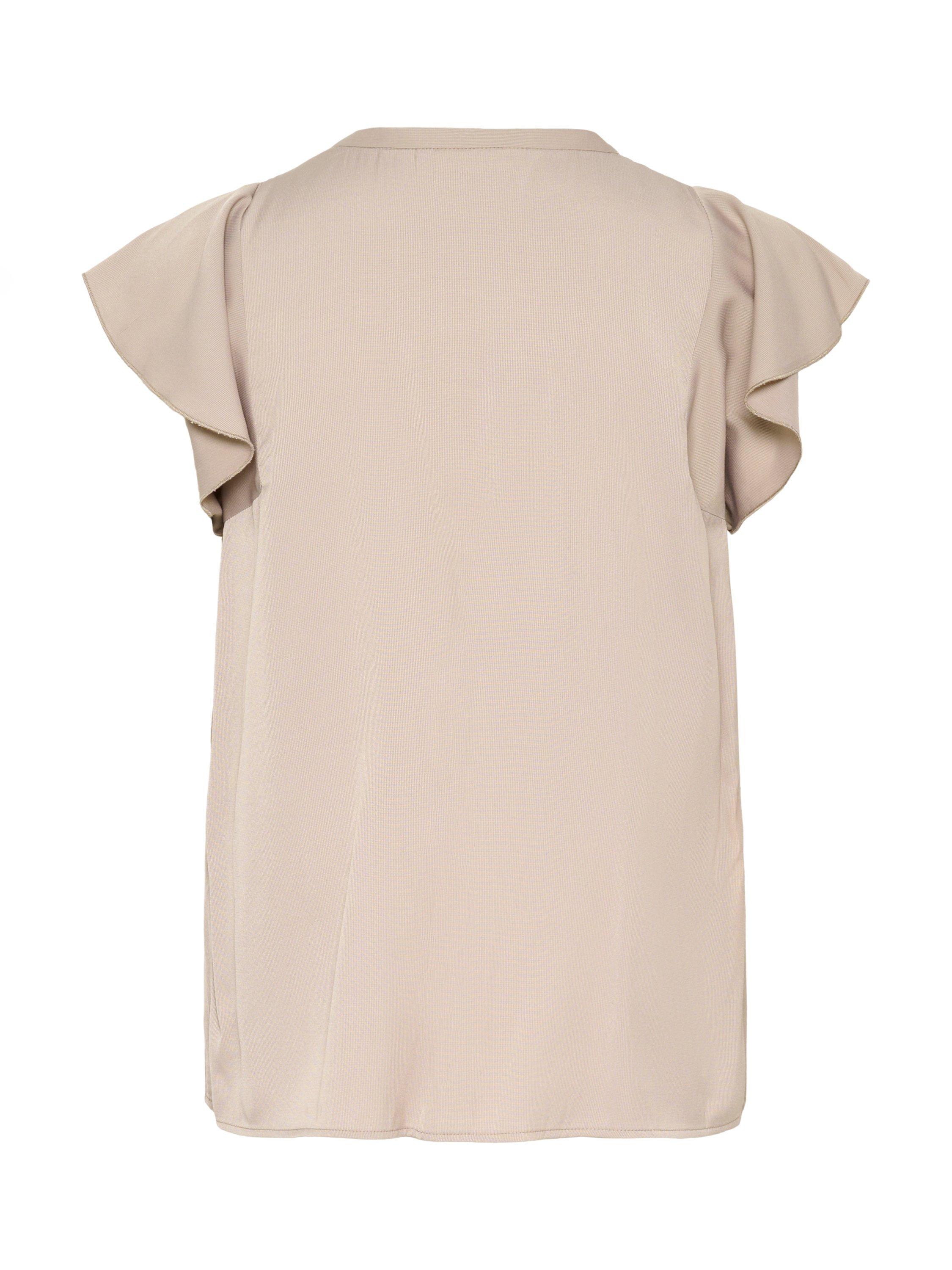 Product image 6 of 6, which shows InWear Cidenza Notch Neck Top, Stone, 14