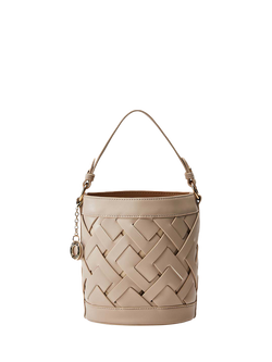 Moda in Pelle Trelly Faux Leather Bucket Bag, Off White