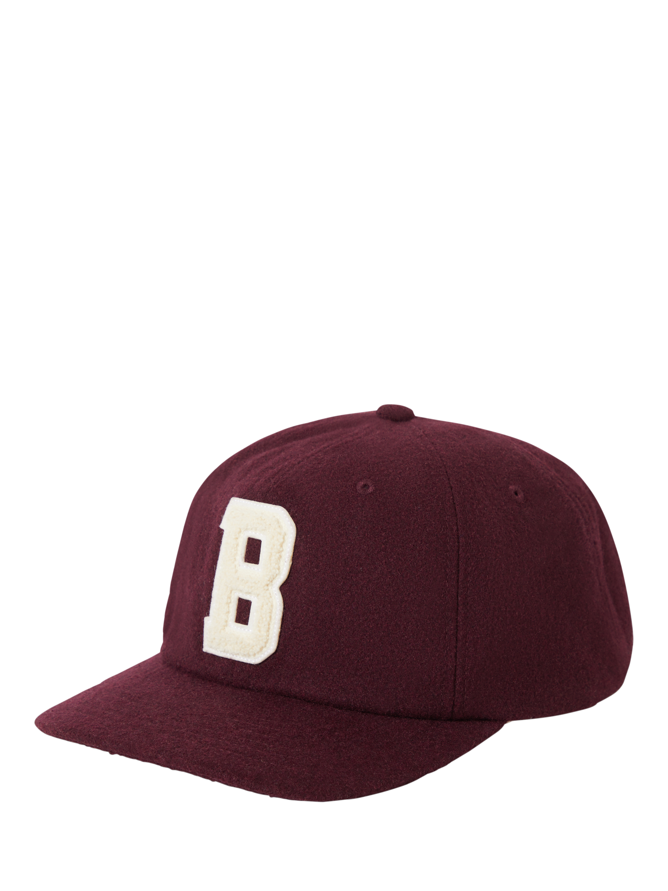 Product image 1 of 3, which shows Brixton Big B Baseball Cap, Port Textured Wool, One Size