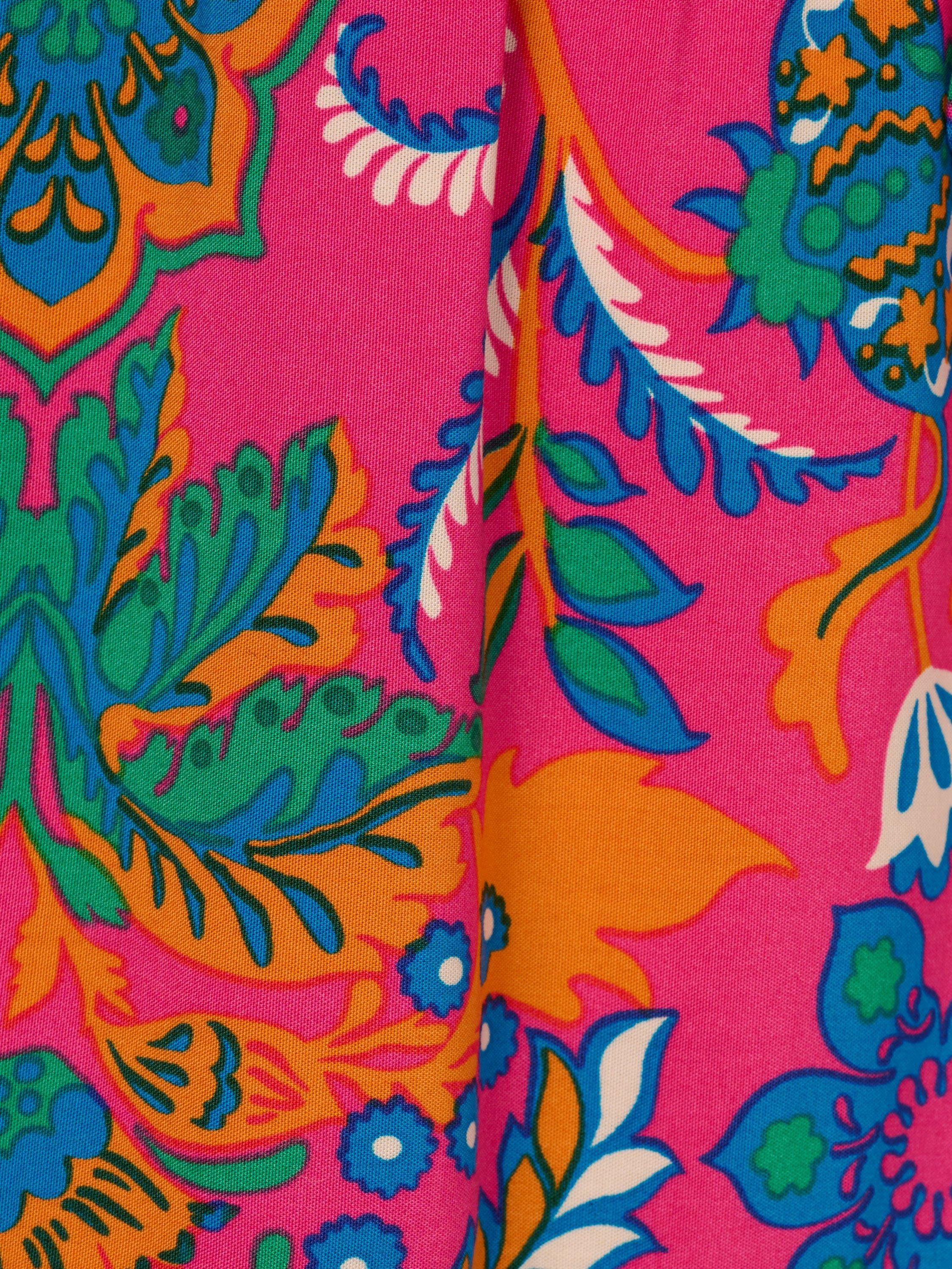 Product image 7 of 7, which shows Adrianna by Adrianna Papell Floral Flounce Hem Dress, Hot Pink/Multi, 8