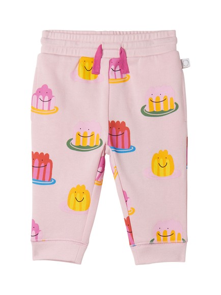 Stella McCartney Kids Baby Cotton Fleece Jelly Joggers, Rosa/Multi