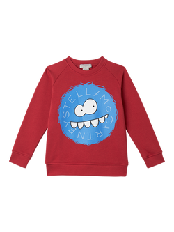 Stella McCartney Kids Kids' Cotton Yeti Long Sleeve T-Shirt, Rust
