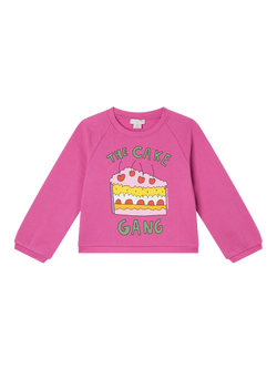 Stella McCartney Kids Kids' Cotton Cake Gang Sweatshirt, Fuchsia