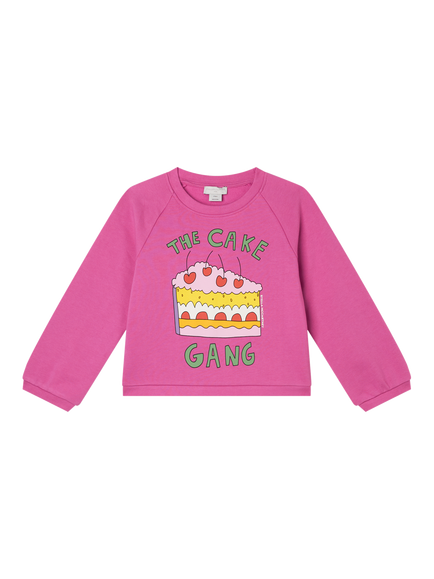 Stella McCartney Kids Kids' Cotton Cake Gang Sweatshirt, Fuchsia