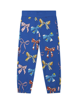 Stella McCartney Kids Kids' Cotton Fleece Joggers, Blu/Mulcitolor