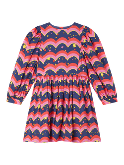 Stella McCartney Kids Kids' Jersey Star Fit & Flare Dress, Rosa/Multi