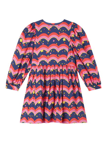 Stella McCartney Kids Kids' Jersey Star Fit & Flare Dress, Rosa/Multi