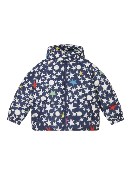 Stella McCartney Kids Star Puffer Jacket, Blu/Multi, Blu/Multi