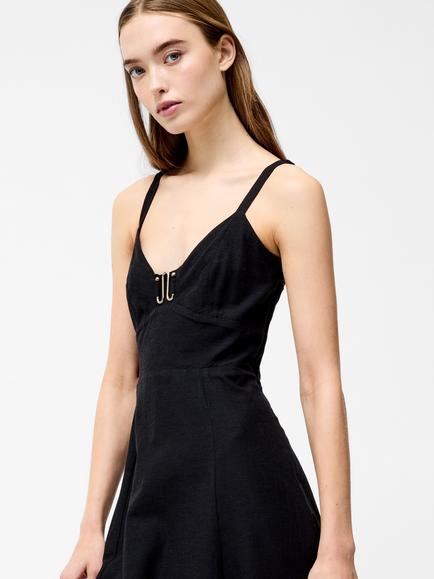 French Connection Ariette Strappy Dress, Black - view 2, Black