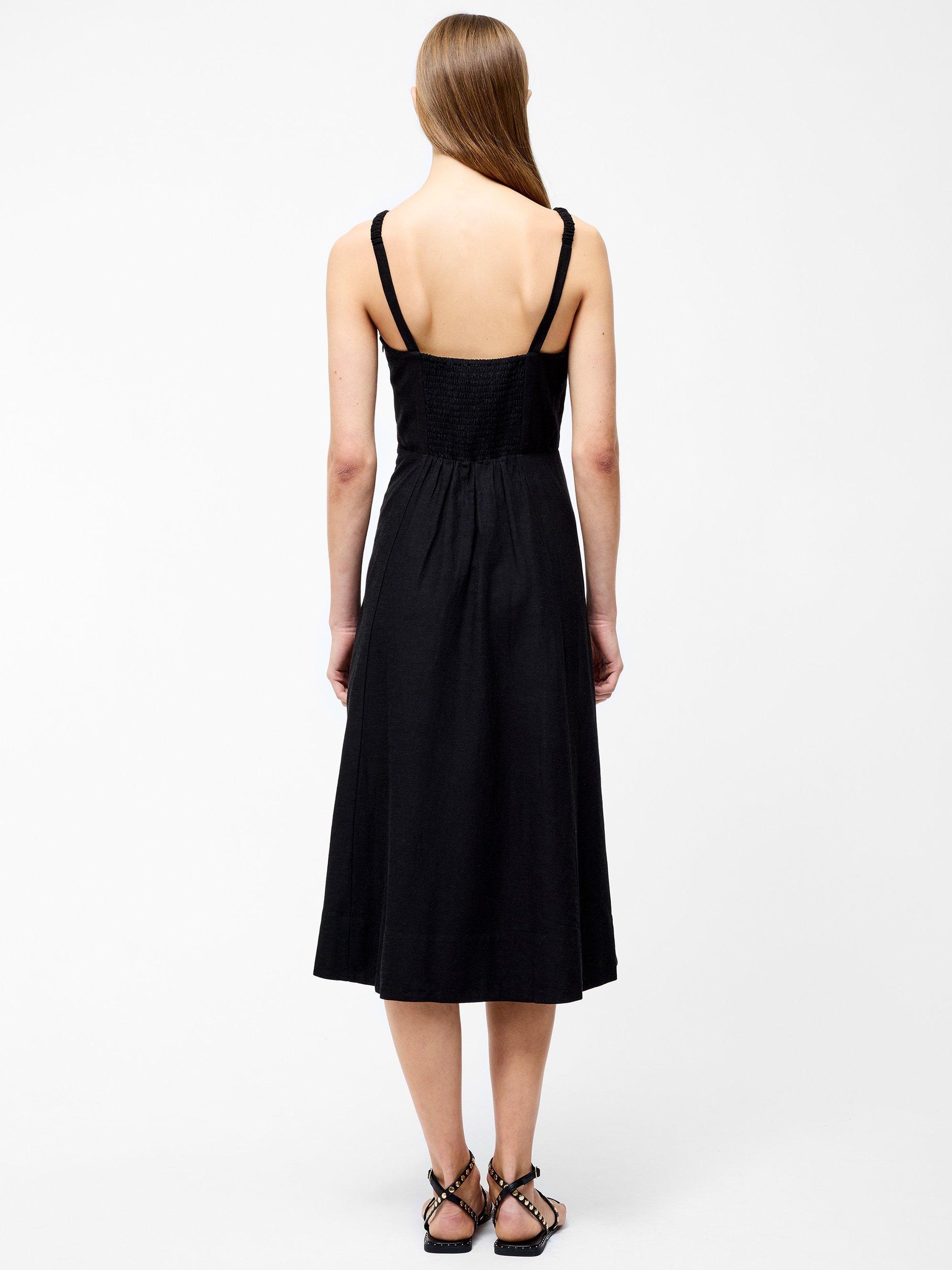 Product image 4 of 4, which shows French Connection Ariette Strappy Dress, Black, 6