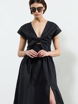 French Connection Barletta Cotton Poplin Dress, Navy