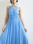French Connection Eden Georgette Dress, Cornflower Blue, Cornflower Blue